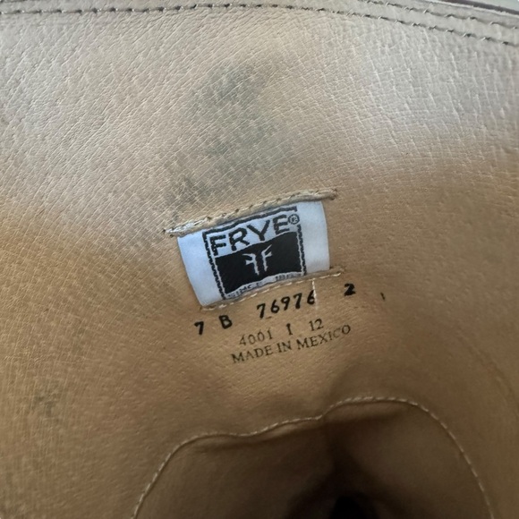 FRYE - Lindsay Plate Knee-High Boot Dark Brown Riding Leather Size 7 - Picture 9 of 12